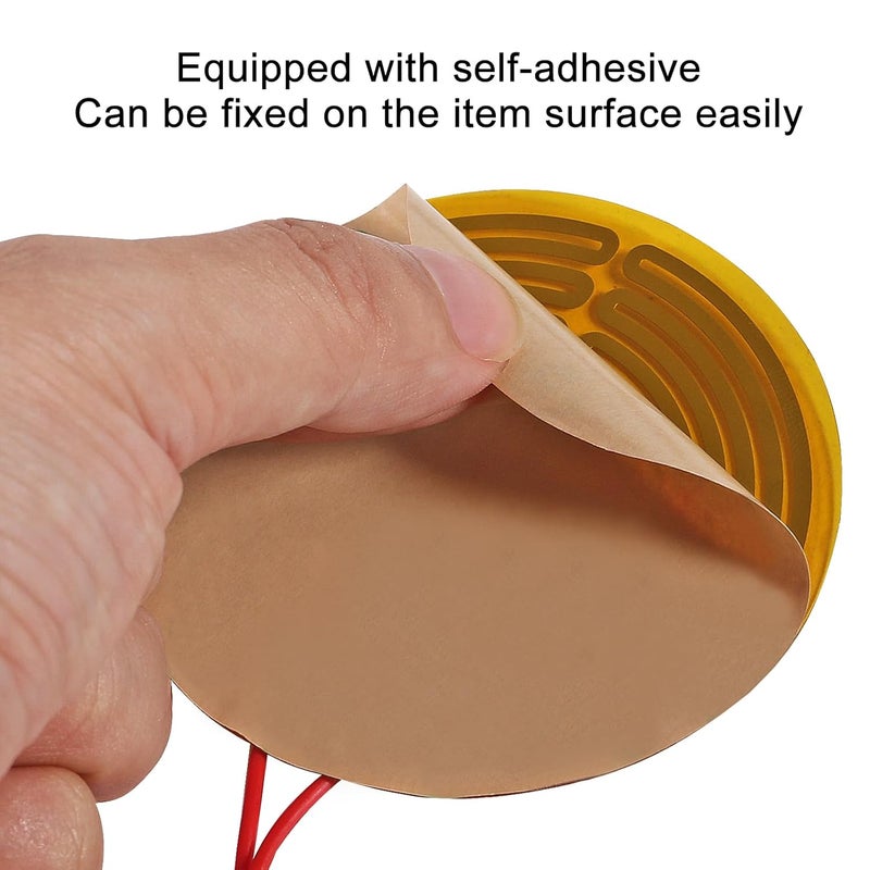 XIITIA 15pcs 70mmx70mm Film Heater Plate Adhesive Pad, PI Heating Elements Film 12V 13W Strip Heater Adhesive Polyimide Heater Plate (12V 13W 70mmx70mm) - Image 5